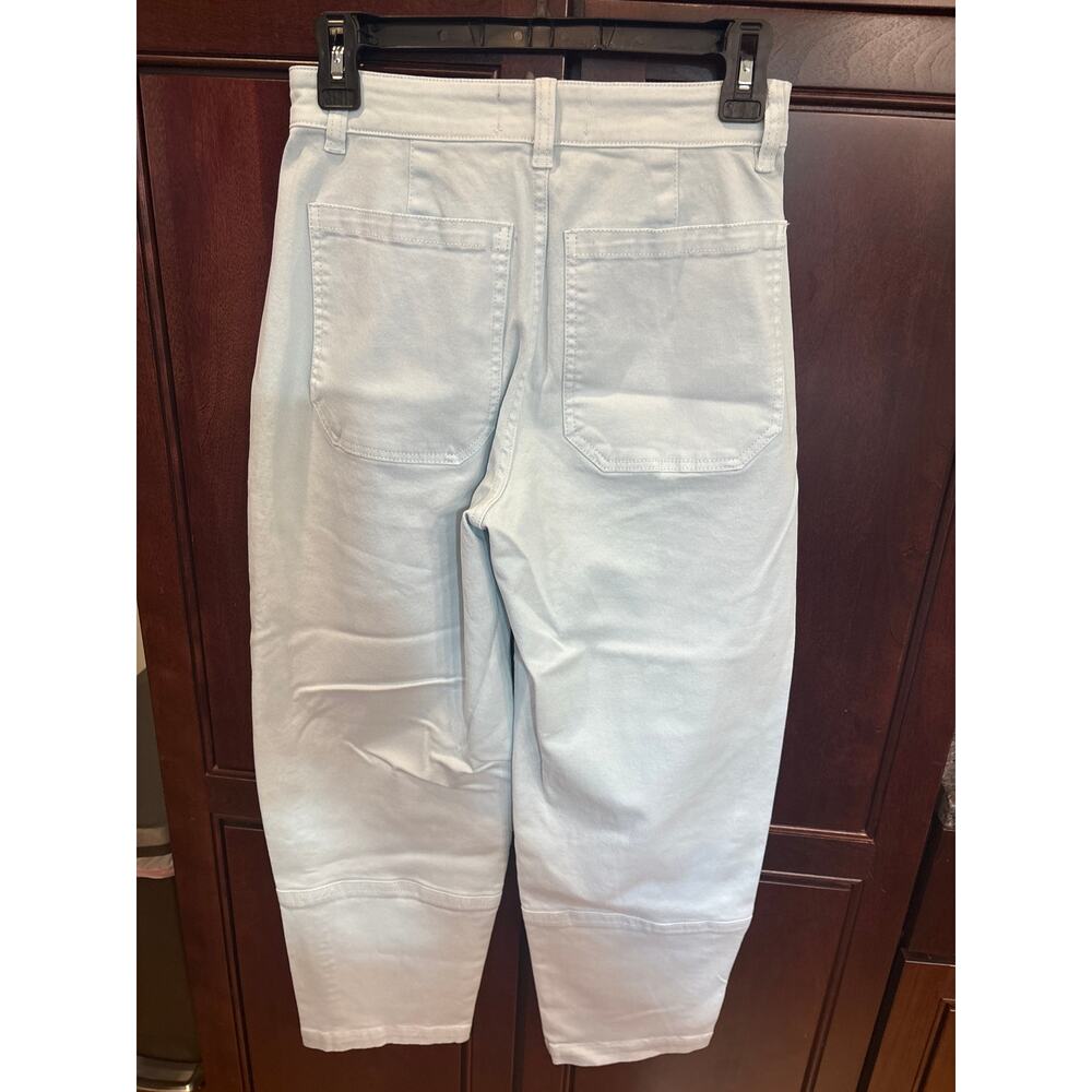 Everlane Utility Barrel Jeans Light Wash Cropped Tapered Denim Size 0 NWT - Picture 2 of 13